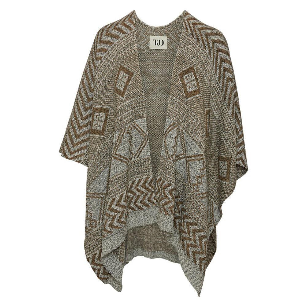 The Jetset Diaries Plus Size Knit Poncho OSFM